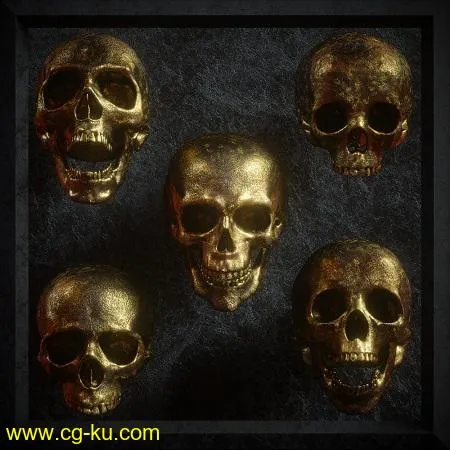 Billelis 3D Skull Model Pack Vol 1的图片1