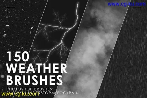 Creativemarket – 150 Weather Photoshop Brushes的图片1