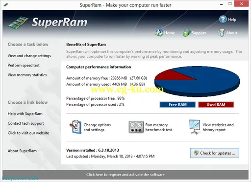 SuperRam v6.5.6.2013 注册表设置的图片1