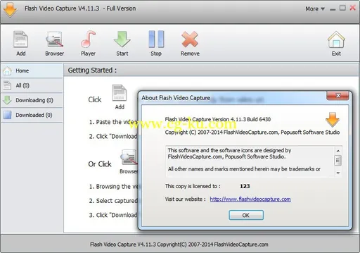 PopuSoft Flash Video Capture 4.11.3 Build 6430的图片2