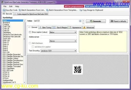 ByteScout BarCode Generator 6.1.1.1115 Business + Portable的图片1