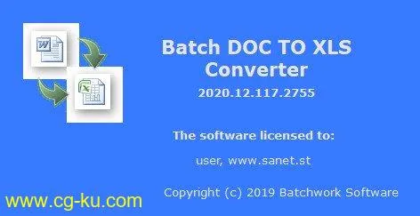 Batch DOC TO XLS Converter 2020.12.502.2799的图片1