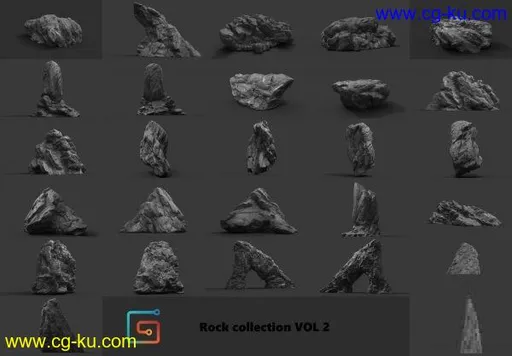 ArtStation Marketplace – Rock Collection Vol 2 – Jungle Rocks的图片1