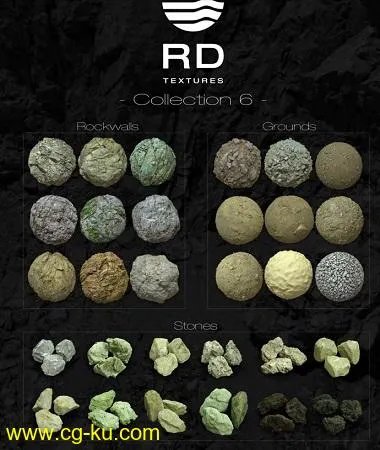 Real Displacement Textures – RDT Collection SIX的图片1