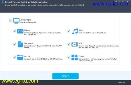 Rcysoft External Hard Drive Data Recovery Pro 8.8.0.0 Multilingual的图片1