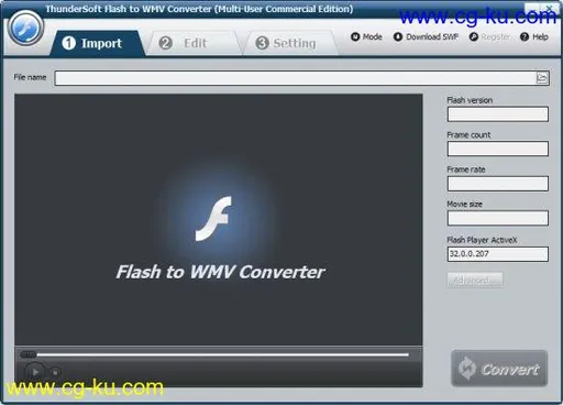 ThunderSoft Flash to WMV Converter 4.1.0的图片1