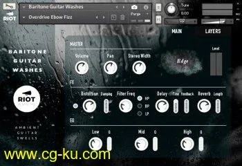 Riot Audio Baritone Guitar Washes KONTAKT的图片4