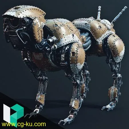 Levelup.Digital – Modeling and Texturing a Mechanical Dog – Lennard Claussen的图片1