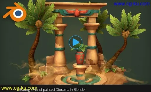 Artstation – Creating a Hand-painted Diorama in Blender by Jasmin Habezal的图片1