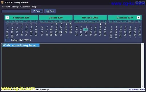 VovSoft Daily Journal 5.3的图片1