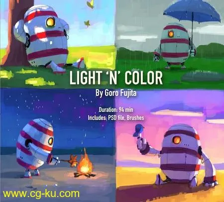 Gumroad – Light 'n' Color Tutorial Pack By Goro Fujita的图片1