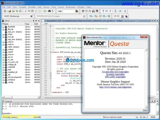 Mentor Graphics QuestaSim 2020.1的图片3