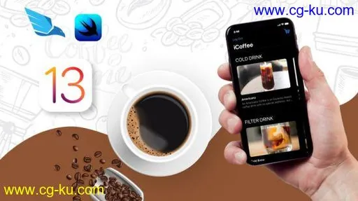 SwiftUI iOS13 Coffee Shop Application, Order Products Online (Updated)的图片1