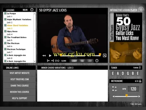 Truefire – Reinier Voet’s 50 Gypsy Jazz Licks You Must Know (2014) 吉普赛爵士乐团吉他课程的图片3