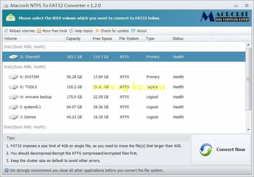 Macrorit NTFS to FAT32 Converter 1.3 Final + portable的图片1