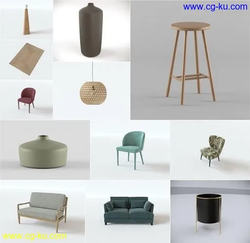 SketchUp 3D Models Collection of Interior Furniture 2020的图片1