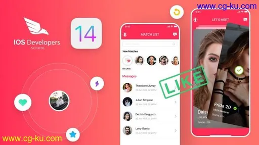 iOS14 Tinder like Dating application with Firebase & Swift的图片2