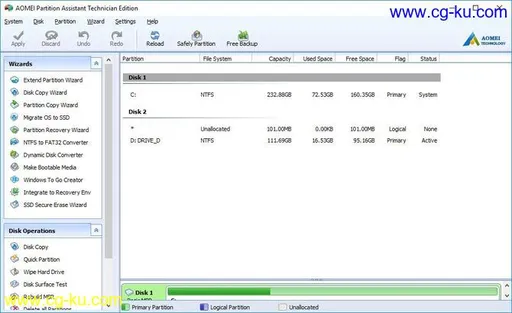 AOMEI Partition Assistant 8.9 Multilingual + WinPE x64的图片1