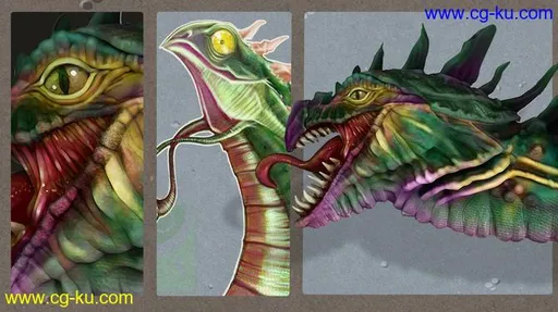 Creating a Prehistoric Creature Bust in ZBrush and Photoshop的图片1