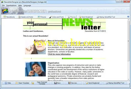 NewsletterDesigner Pro 11.1.7 Portable的图片1