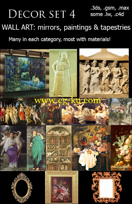 Decor Set 4: Wall Art – Mirrors, Paintings & Tapestries 墙艺 镜子 绘画 挂毯的图片1