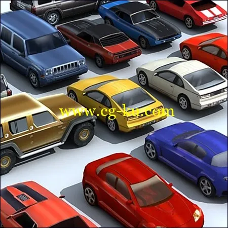 3D Models of Lowpoly Cars 汽车模型的图片1