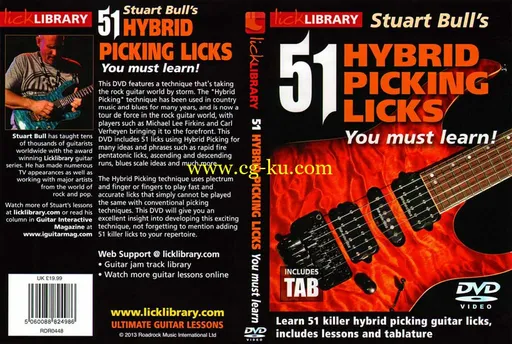 Lick Library – Stuart Bull – 51 – Hybrid Picking Licks – DVD (2013) 吉他课程的图片1