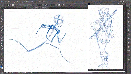 Sketching Dynamic Action Poses in Photoshop的图片2