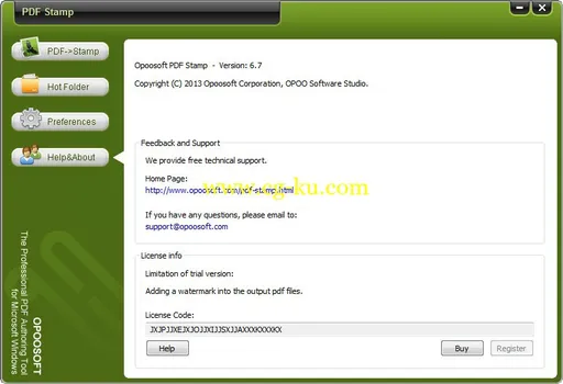 OpooSoft PDF Stamp 6.7 PDF文件批量编辑工具的图片2