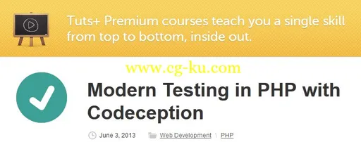 Tutsplus – Modern Testing in PHP with Codeception [repost]的图片1