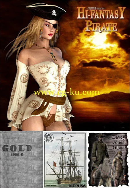 Large Daz and Poser Model Collection Pirate and Fantasy Themed的图片1