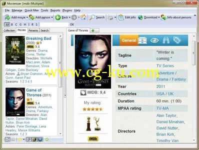 Movienizer 6.2 Build 374 影视管理的图片1