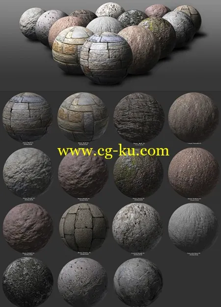 CGCookie – Blender – Citizen Stone Texture Reference Pack 石材纹理的图片1