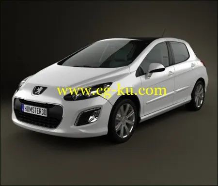 Peugeot 308 (2012) 3D 标致308模型的图片1