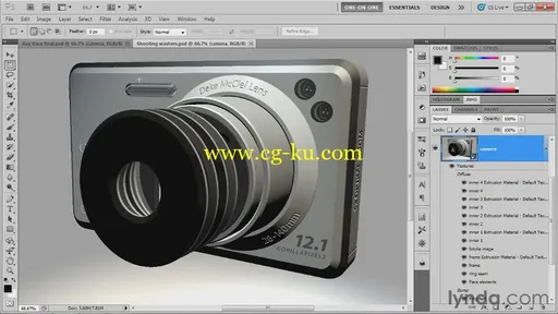 Photoshop CS5 Extended One-on-One: 3D Scenes的图片3