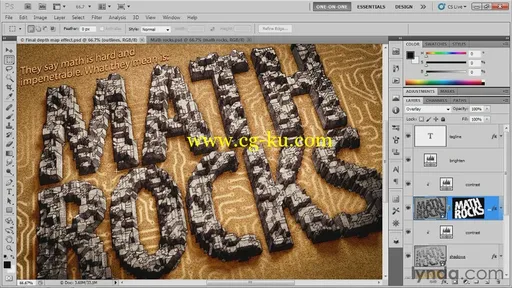 Photoshop CS5 Extended One-on-One: 3D Type Effects (Repost)的图片3