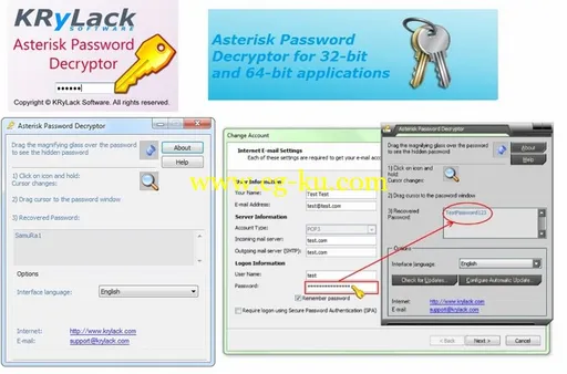 KRyLack Asterisk Password Decryptor 3.16.103的图片1