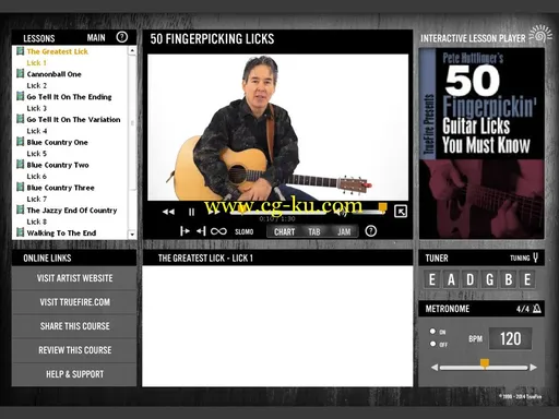 Truefire – Pete Huttlinger’s 50 Fingerpicking Licks You Must Know (2014)的图片3