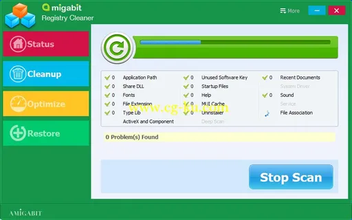 Amigabit Registry Cleaner 1.0.3.0的图片1