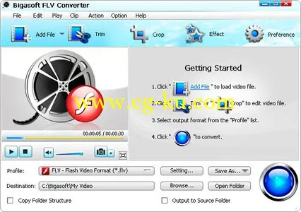 Bigasoft FLV Converter 3.7.44.4896 FLV格式转换器的图片1