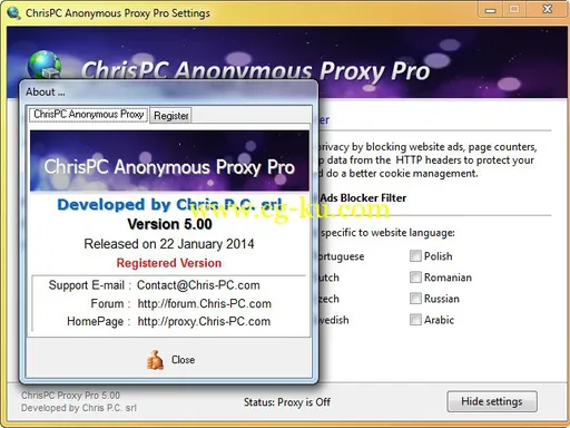 ChrisPC Anonymous Proxy Pro 6.35 Multilingual的图片1