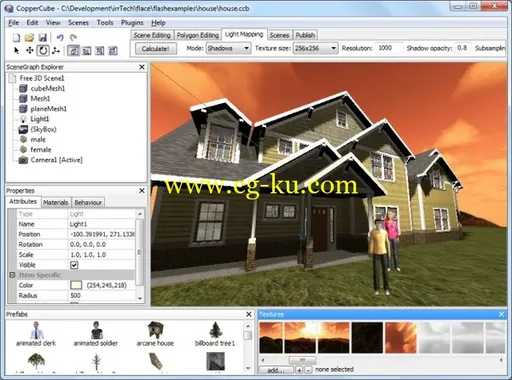 Ambiera CopperCube 4.5.1 Professional Edition 图形化3D场景编辑器的图片3