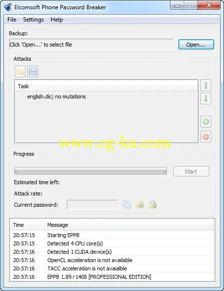 Elcomsoft Phone Password Breaker Professional 3.00.106的图片1