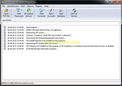 Elcomsoft Internet Password Breaker 2.01.309的图片1