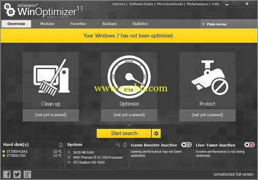 Ashampoo WinOptimizer 11.00.50 Multilingual的图片1