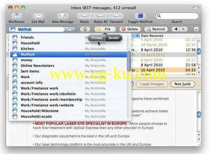 Mailhub v1.3b70 MacOsX 邮件管理的图片1