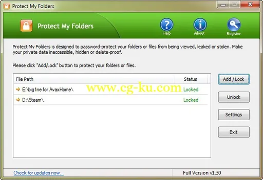 Top Password Protect My Folders 1.60的图片1