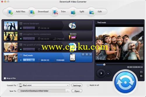 Doremisoft Video Converter 5.2.1 MacOSX的图片1