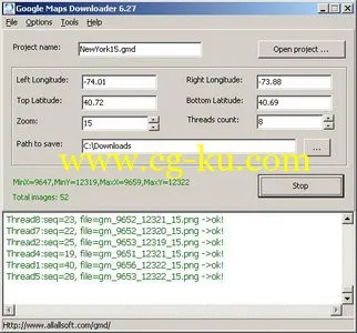 Allallsoft Google Maps Downloader 7.2 谷歌地图下载工具的图片1