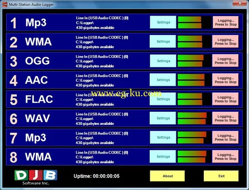 DJB 8CH-Stereo Digital Audio Logger 1.0.0.1的图片1